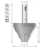 Bevel cutter 10°  S12mm with high cutting length | Titman Tools