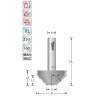 Bevel cutter with center tip 20°  S8mm | Titman Tools