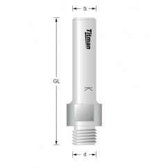 Aufnamedorn für UG nutsäge S8mm