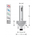 Rounding over cutter with extended cutting edge R2 S8mm | Titman Tools