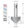 Bevel cutter with guide pin 45°  S8mm | Titman Tools