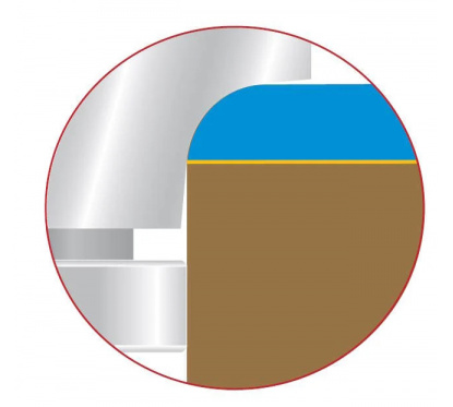 Afrondfrees met taps toelopende snijder R2,5 S6mm