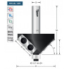 Wisselmes afschuin- fasefrees  45°  S12mm | Titman Tools