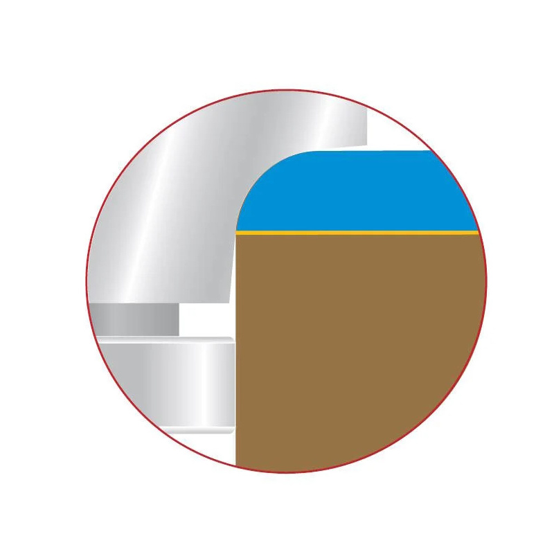 Rounding over cutter with extended cutting edge R1 S8mm | Titman Tools