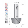 Halfrond profielfrees R4  S8mm | Titman Tools