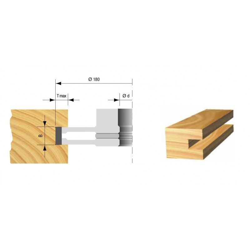 Stark groeffreeskop traploos verstelbaar 180 x 4-7.5 mm asgat 30mm | Stark