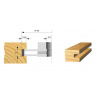 Stark adjustable groover with threaded bush  180 x 4-7.5 mm bore 30mm | Stark