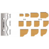 Set of 2 carbide blades R5.10.15 for VIRUTEX FR98H | Virutex