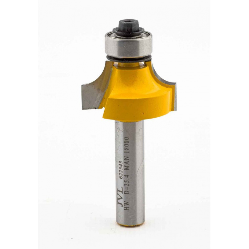 JVL Rounding over router bit R  6.35 mm  S8mm | JVL-Europe