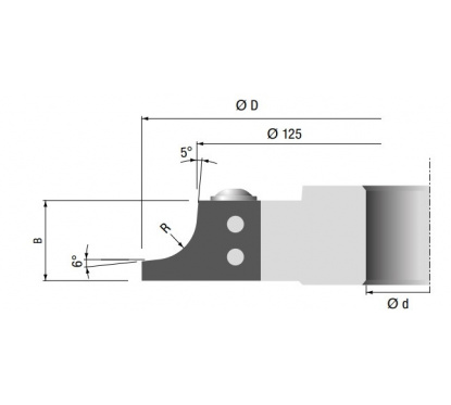 Wisselmes afrondfreeskop R15 asgat 30mm | Stark