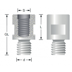 Adapter Buitendraad M10x1.5 naar binnendraad M12x1 | Titman Tools