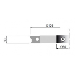 copia de Optional cutter no.6 for TH20TM60 105X9,6X50 Z2