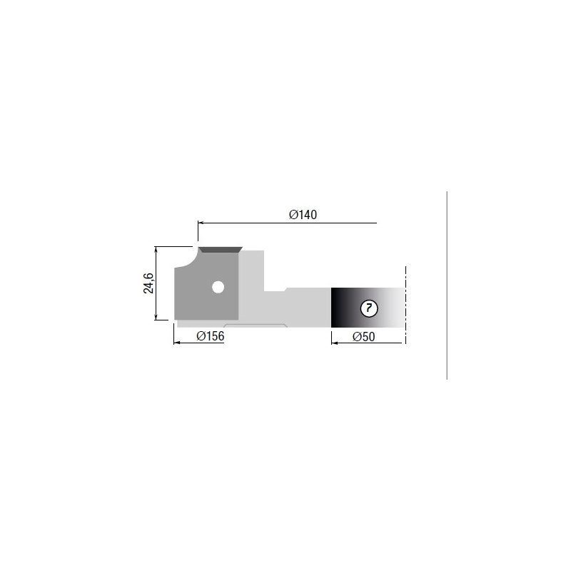 Stark Optional cutter no. 7 for TH20TM60 156X24,6X40 Z2 | JVL-Europe