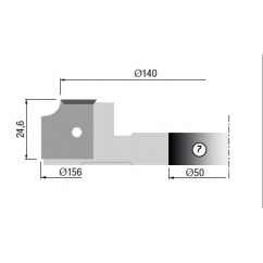 copia de Optional cutter no. 7 for TH20TM60 156X24,6X50 Z2 | Stark