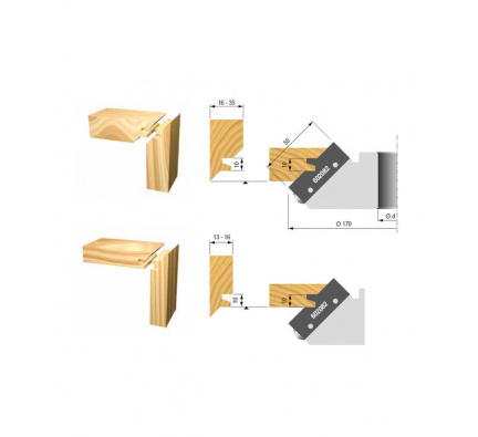 Mitre joint cutterhead 45 degrees bore 31,75mm ( 1-1/4 inch )