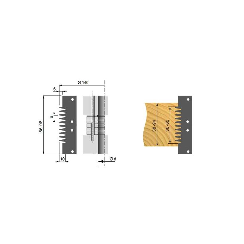 Adjustable jointing cutterhead (type 1)  Bore 31,75mm ( 1-1/4 inch ) | Stark