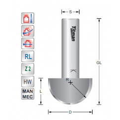 Guttering cutter  R15 S12mm | Titman Tools