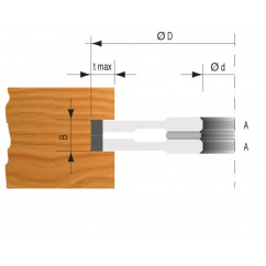 Grooving cutterhead TYPE B - 160 x 15mm bore 30mm