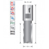 Groeffrees met binnendraad  D18  M10x1.5 | Titman Tools
