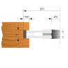Wisselmes groeffrees kop. TYPE B - 160 x 15mm  Asgat 50mm | Stark