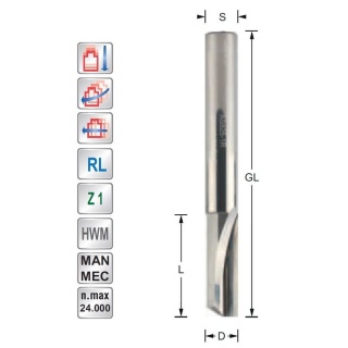 Titman Straight cutter for Plastics D3  L12  S3mm | Titman Tools