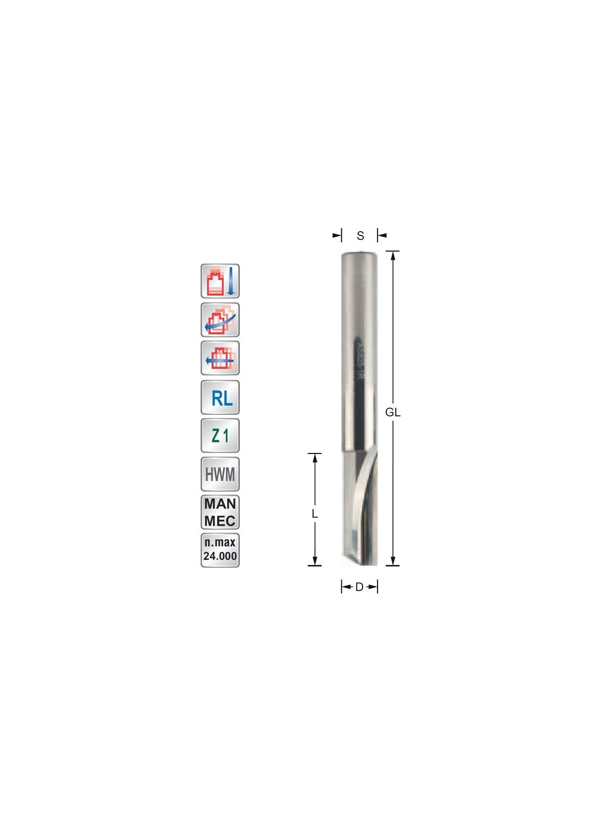 Titman Titman Straight cutter for Plastics D3  L12  S3mm | JVL-Europe