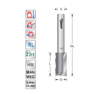 copy of Straight bit D6 L16 S6mm