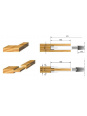 Stark Adjustable cutterhead for tenons 200 x 8-15 mm Bore 31,75mm | JVL-Europe