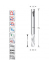 Spiral cutter Z1 Negative - Down cut  D2  L6  S3 mm | Titman Tools