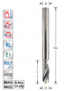 Spiral cutter for aluminium Z1  D10  L45  S10mm | Titman Tools