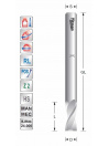 tweesnijder frees D4 L12 S8mm voor kunststof en aluminium | Titman Tools