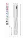 Schlosskastenfraser D12 GL150 S12mm Schruppzahnung Z3 | Titman Tools