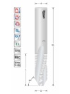 Schruppfräser D14  S14mm für Durchgangslochfräsungen  Z3 | Titman Tools
