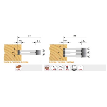 Adjustable grooving cutter bore 30mm TYPE A - 180X4-7.5  Z8 V4