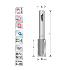 Groeffrees D7  L16 S6mm | Titman Tools