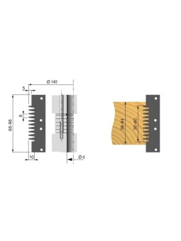 Adjustable jointing cutterhead bore 40mm   (type B)