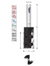 Wisselmes groeffrees D24  L30  S12 mm Z2 lang | Titman Tools