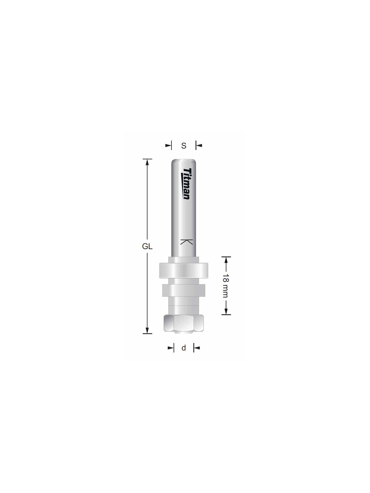 Titman Aufnahmedorne passend zu Nutsägen 6,35mm  S12mm | JVL-Europe