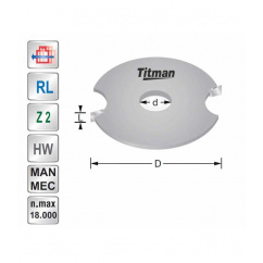 Schijffrees 3mm D40 d6.35  Z2 | Titman Tools