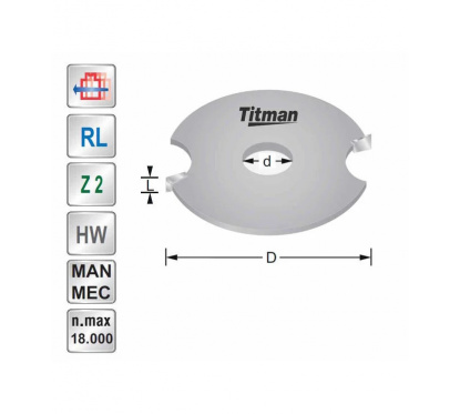 Groover 3mm D50 d6.35 Z2 | Titman Tools