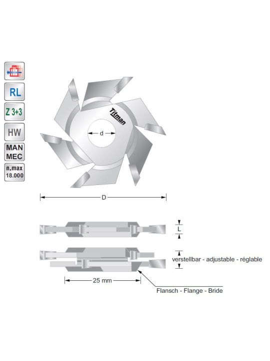 Expandable groovers with bore 12 mm | Titman Tools