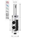 Wendeplatten-Bundigfräser D19 L30 S8mm mit Anlauflager oben und unten | Titman Tools