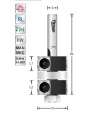 Titman Wendeplatten-Doppel-Bundigfräser  D25  S12mm | JVL-Europe