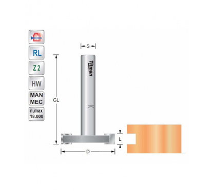 Titman Side slotting cutter Z2  4mm  S8mm | JVL-Europe