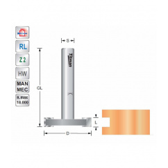Side slotting cutter Z2  5mm  S8mm | Titman Tools