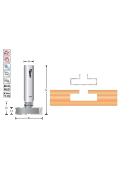 T-Nutfräser fur Regalträgersysteme  HARRES | Titman Tools