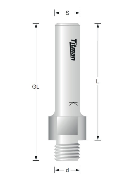 Adapter External thread to shank