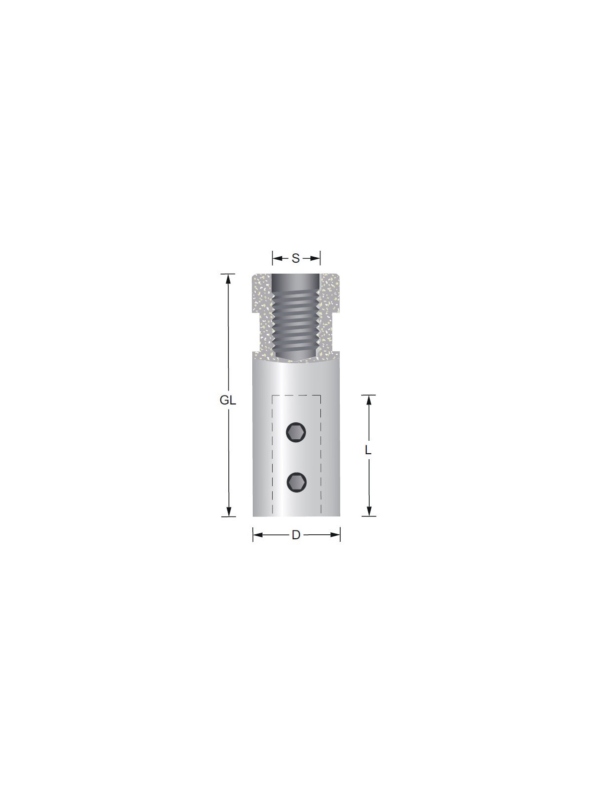 Titman Bohrer-Spannfutter 8mm Rechtslauf innergewinde M10x1,5 | JVL-Europe