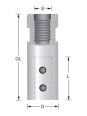 Boorhouder  8mm LInksom Binnendraad M10x1,5 Titman | JVL-Europe