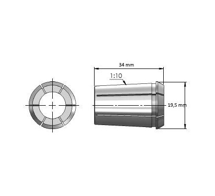 6,35 mm - 1/4 inch Collet OZ12A - EOC12A